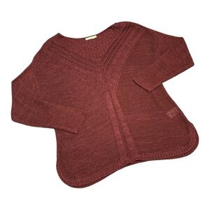 Reitmans Knit V-Neck Sweater Purple Maroon Plus Size 2X  Stretchy Warm Comfy